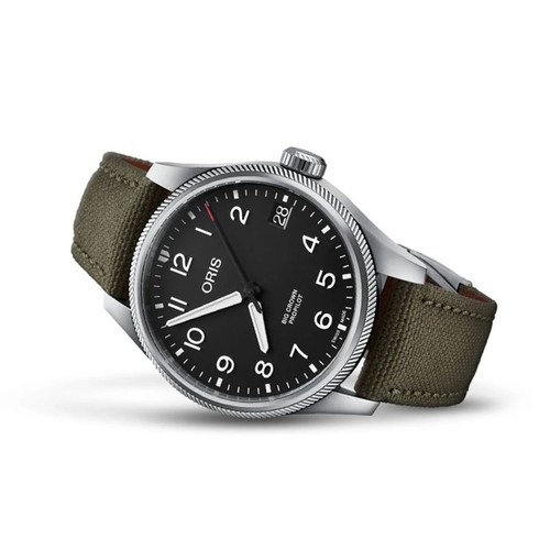 Pre-owned Oris 01 751 7761 4164-07 3 20 03lc Men's Big Crown Propilot Big Date Black Dial