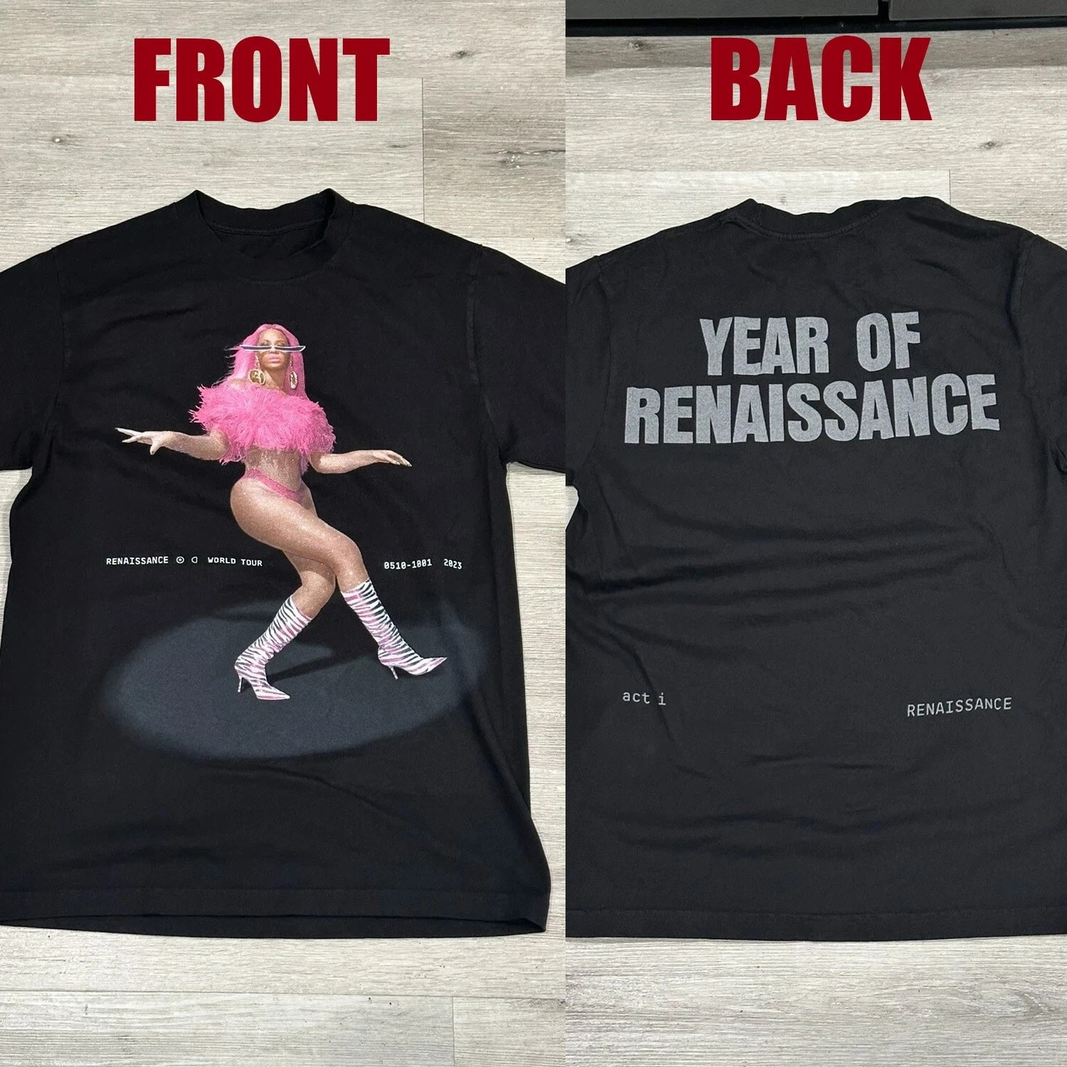 ビヨンセ RENAISSANCE WORLD TOUR オフィシャルTシャツ L ビヨンセ RENAISSANCE WORLD TOUR オフィシャルTシャツ L