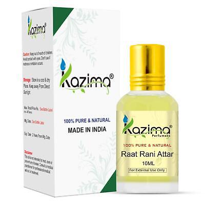 KAZIMA Raat Rani Attar Perfume For Unisex - Pure Natural Undiluted (Non-Alcoholi