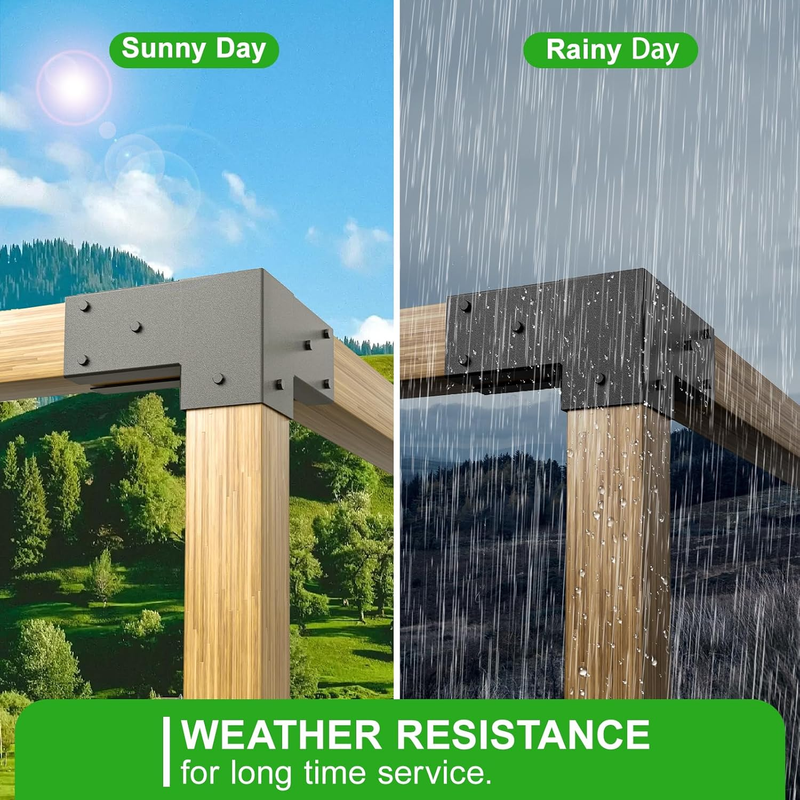 Pergola Brackets - Heavy Duty 4x4 Brackets kit (Q235 Steel Anti-Corrosion, 3.6"x
