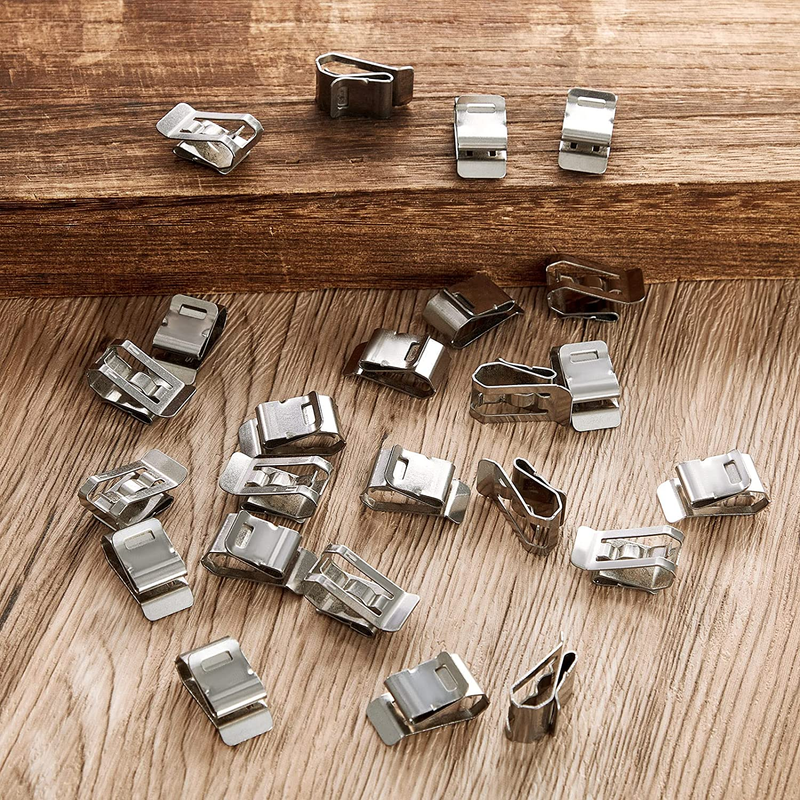 50 Pcs Cable Clip Solar Panel Cable Clip Metal Wire Clips Stainless Steel for El