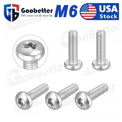 Torx Soket Pan Head Screws 304 Stainless Steel Machine Screw Bolts Security M6