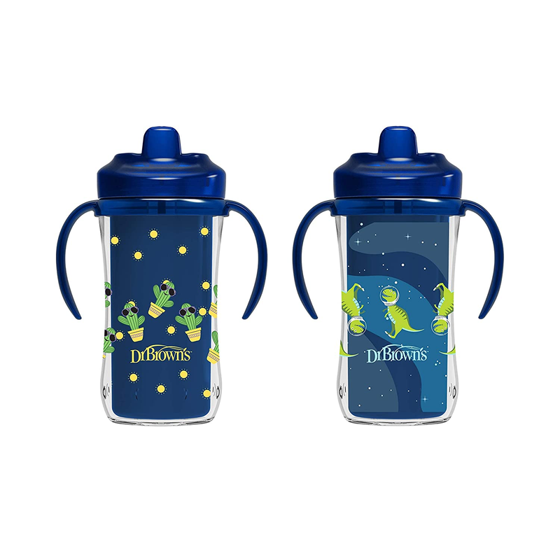 With Handles, Blue, 10 Oz, 2 Pack, 12m