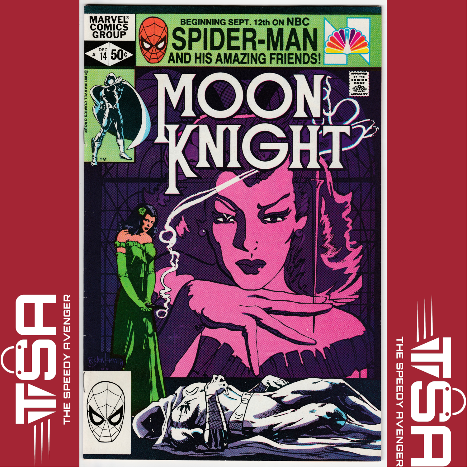MOON KNIGHT #14 (Vol. 1, 1980) 1st app Stained Glass Scarlet! Disney Plus MCU