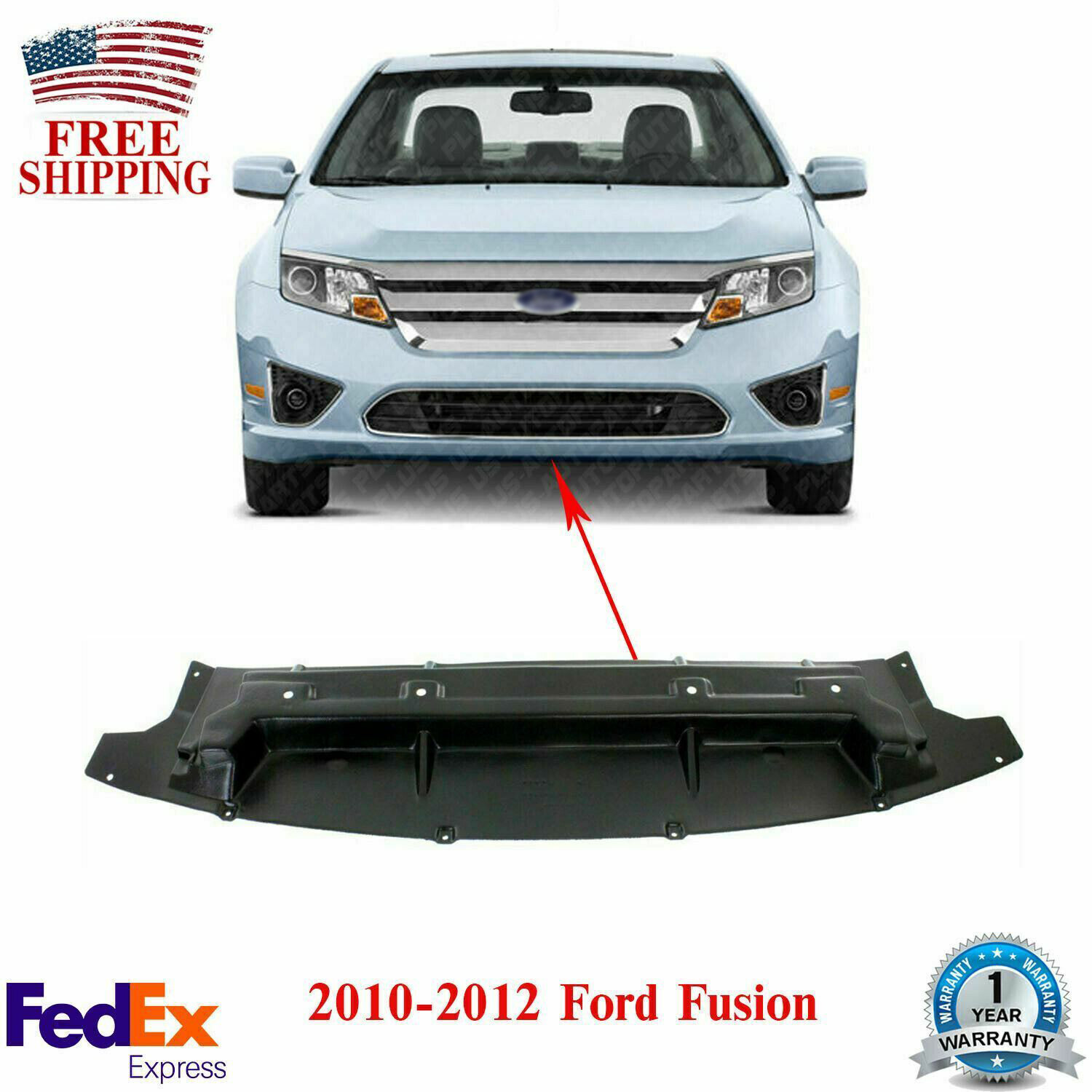 Front Bumper Lower Valance Engine Cover Textured For 2010 Front Bumper Lower Valance Engine Cover Textured For 2010