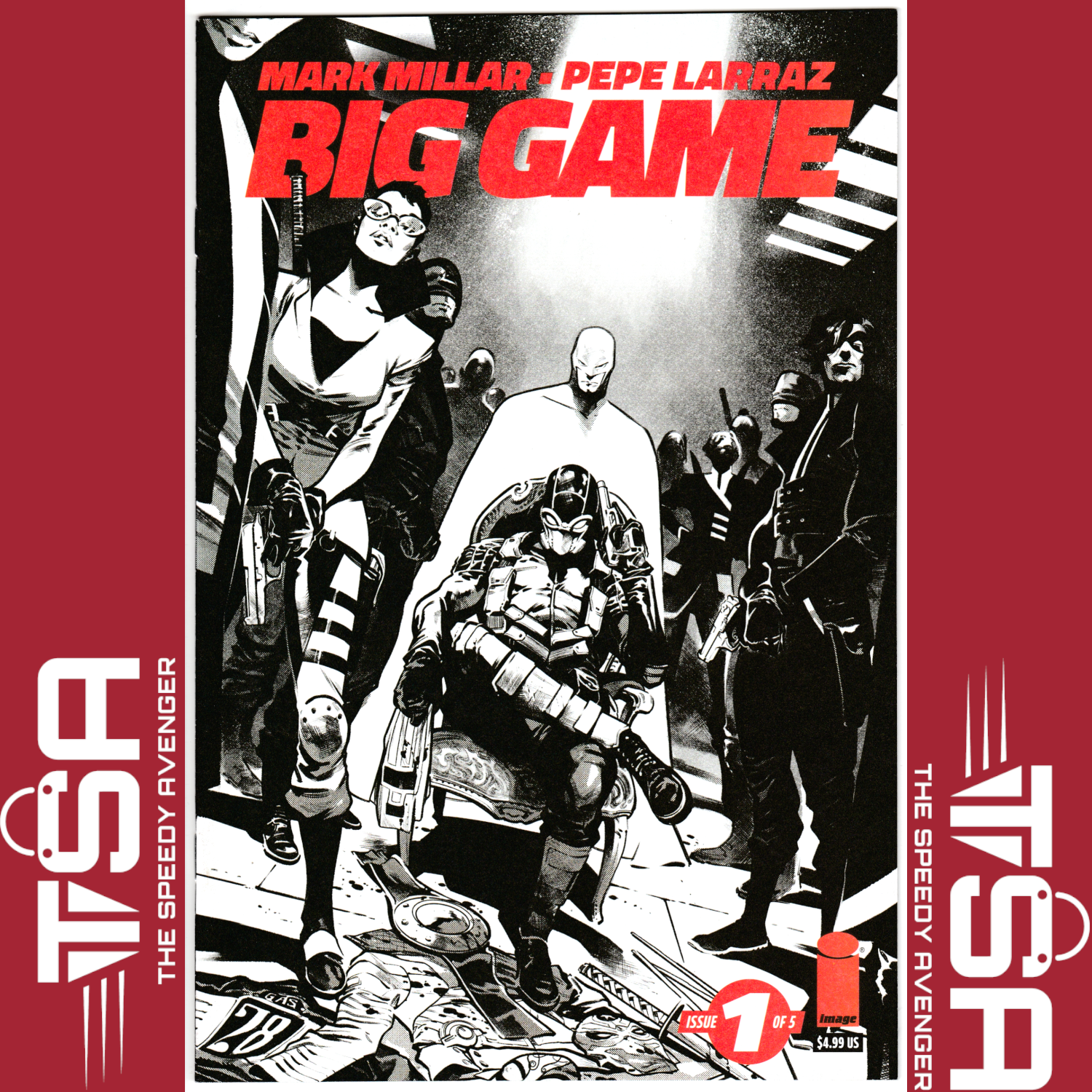 BIG GAME #1 Pepe Larraz B&W Variant 2023 Image Comics Mark Millar Millarworld