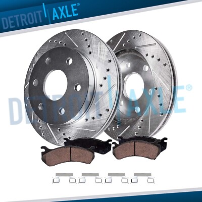 Front DRILLED Rotors + Ceramic Pads for 2006 2007 2008 2009 Terraza Uplander