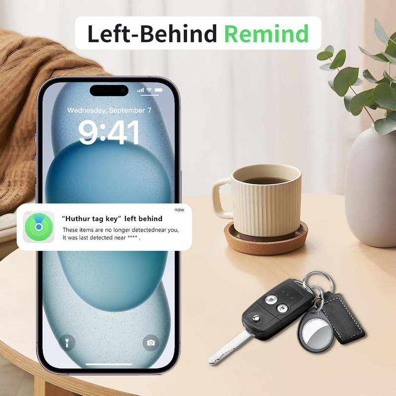 Air Tracker Tags-4 Pack, 5.3 Bluetooth Trackers Work with Apple Find My (iOS Onl