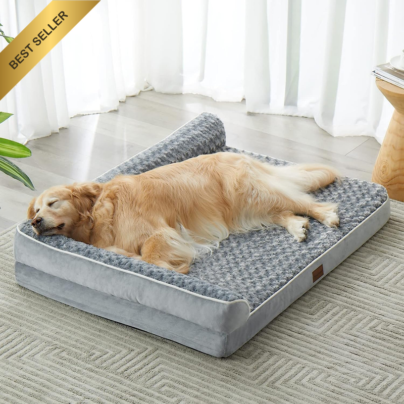 Orthopedic Waterproof Sofa Dog Bed for Large Dogs – Removable Washable Cover, Wa