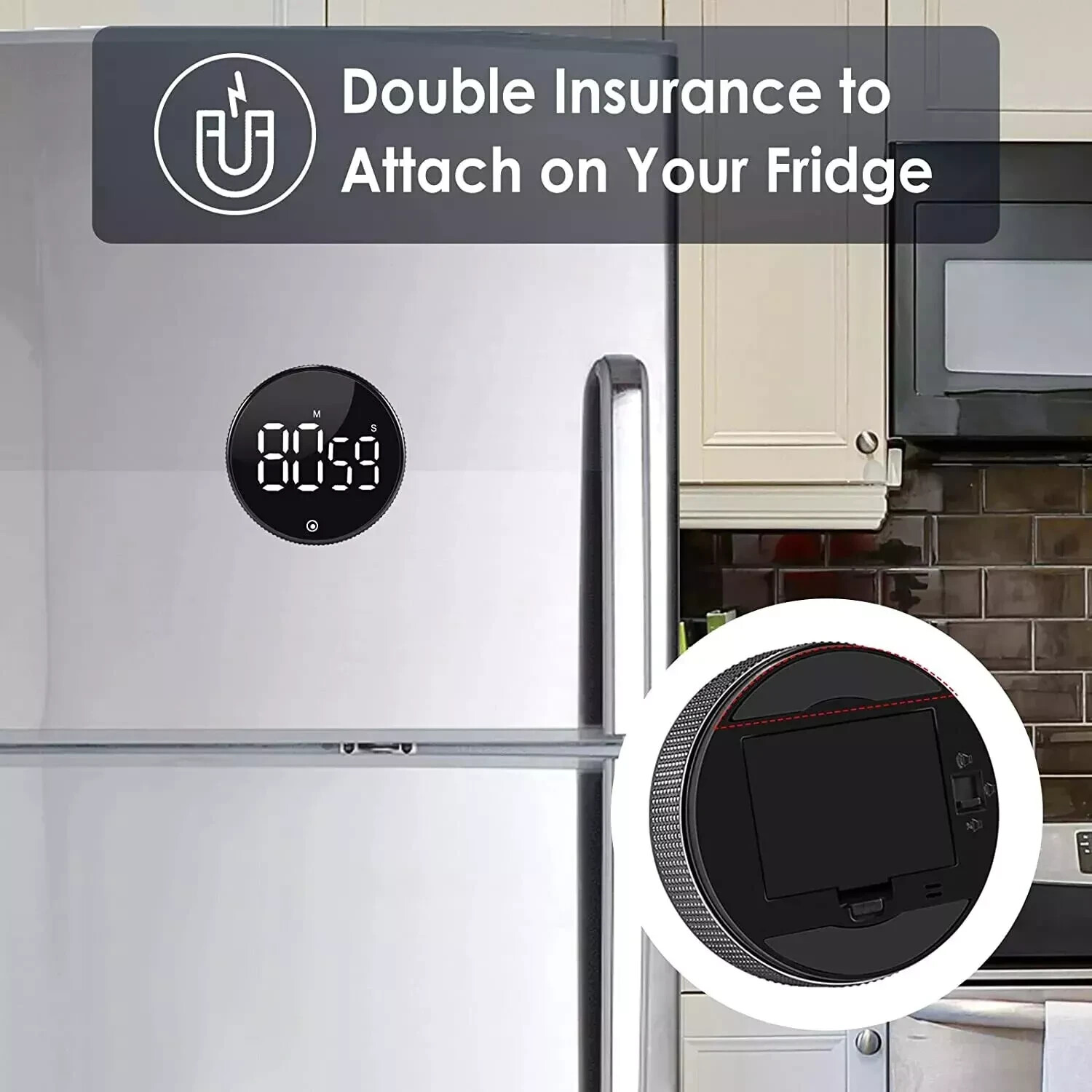 Large LCD Digital Kitchen Cooking Timer Count-Down Up Clock Loud Alarm Magnetic