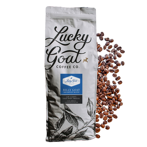 Lucky Goat Breakfast Blend Whole Bean Coffee â€“ Billy Goat â€“ Light body, Low