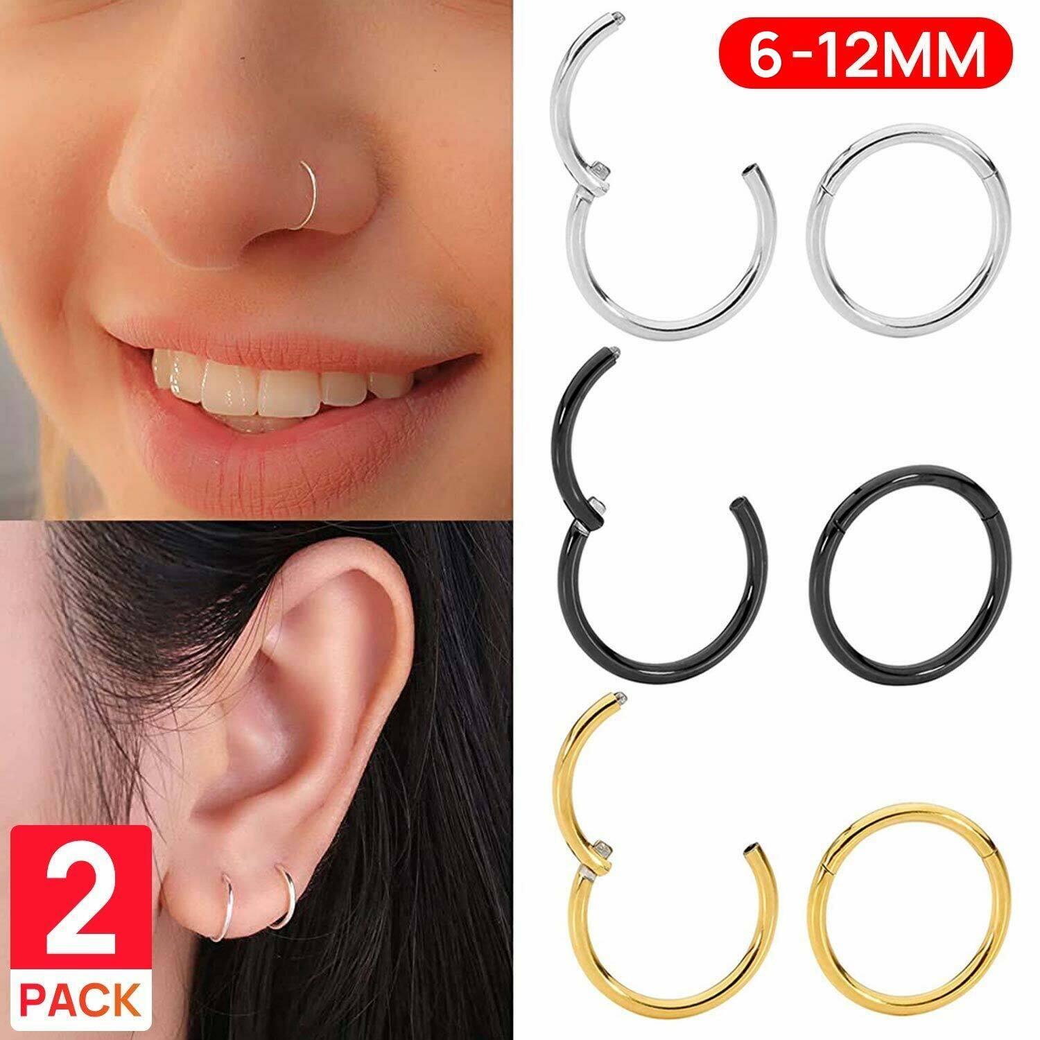 Fake Nose For Women Generic Outerunner Double Nose Ring For Single