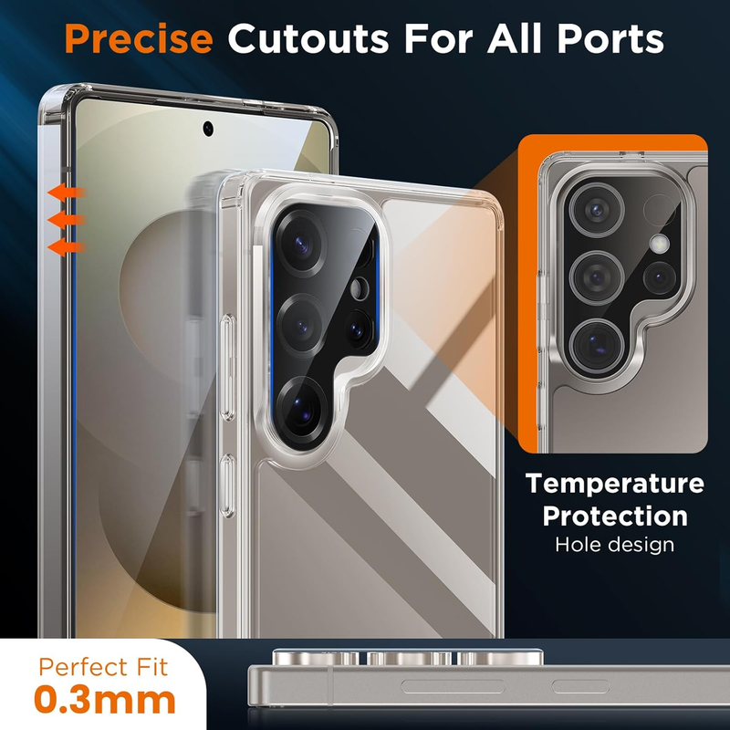 [ 2+2Pack ] 2 Packs Compatible for Samsung Galaxy S25 Ultra Screen Protector, S2