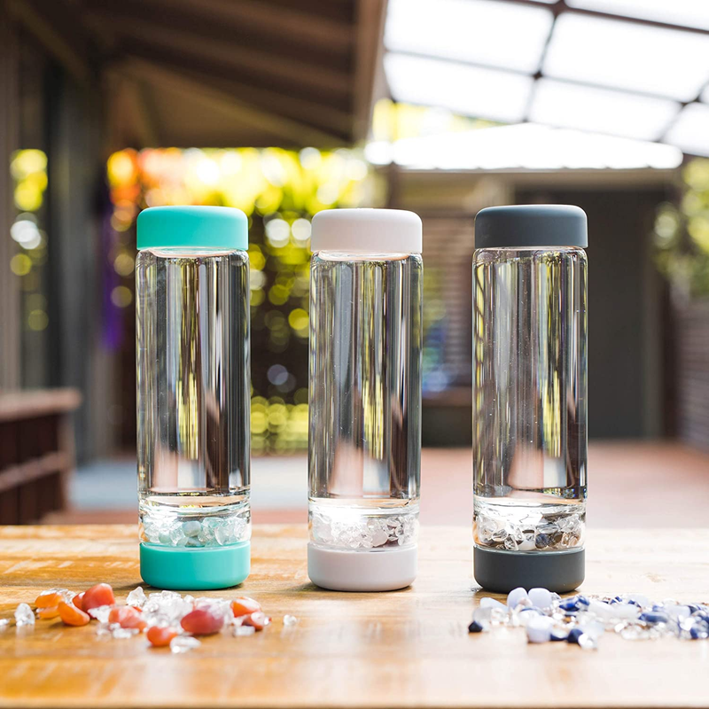 Inu! CRYSTAL | Lava Black - the Original DIY Crystal Water Bottle