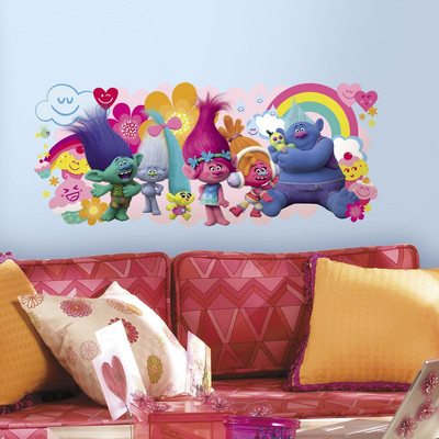 Dreamworks Trolls Peel and Stick Giant Wall Decals By