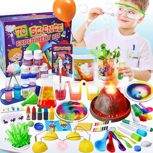 UNGLINGA 70 Lab Experiments Science Kits for Kids Age 4-6-8-12 Educational Toys