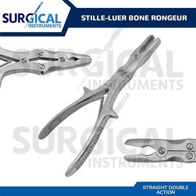 Stille-Luer Bone Rongeur 8.75'' Straight Double Action Orthopedic German Grade