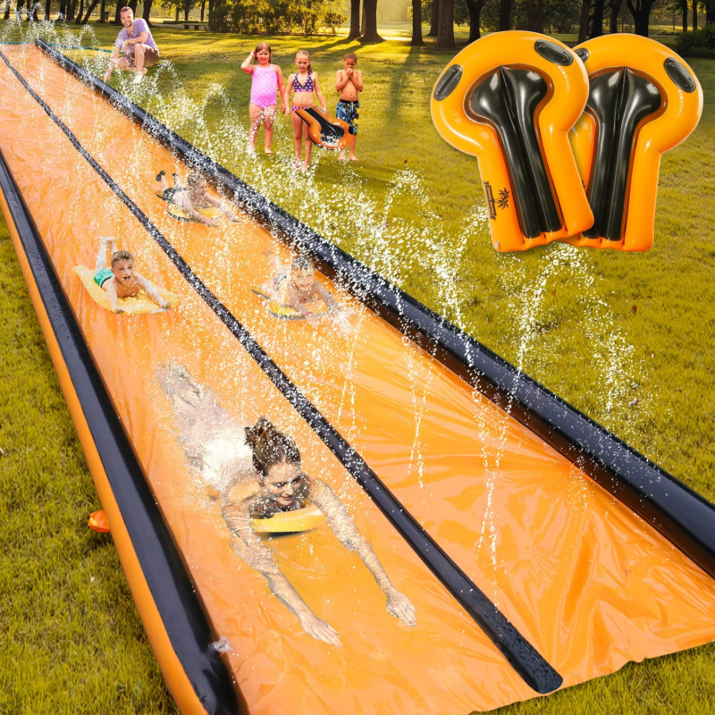 26FT Slip Water Slide for Kids&Adults Giant Double Slip with