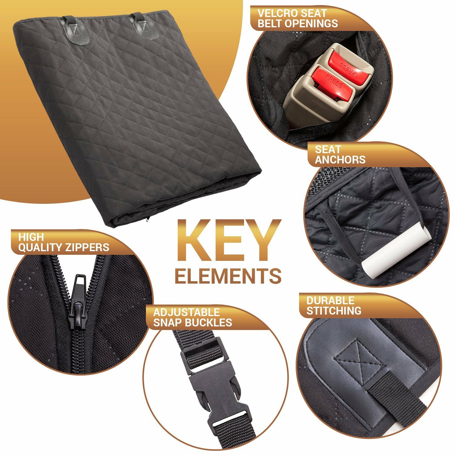 Latest Dog Pet Seat Cover Car Back For Waterproof Hammock Non Slip HGV USA !!