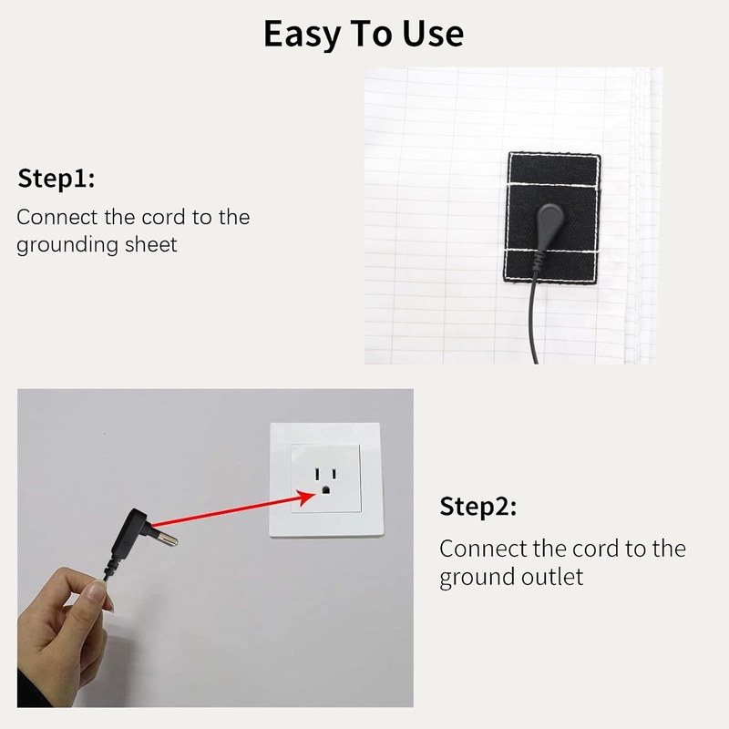 Grounding Sheets for Bed Queen Size, Grounding Flat Sheet with Silver Fiber & Co