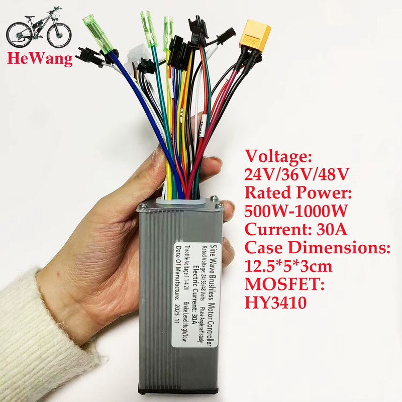 24V/36V/48V 3mode sine wave Brushless motor controller 500W 750W 1000W 25-30A Fo