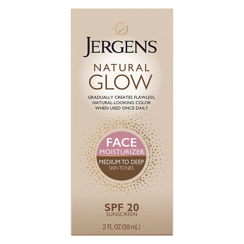 Jergens Natural Glow Self Tanner, SPF 20 Sunscreen, 2 Oz (Packaging May Vary)