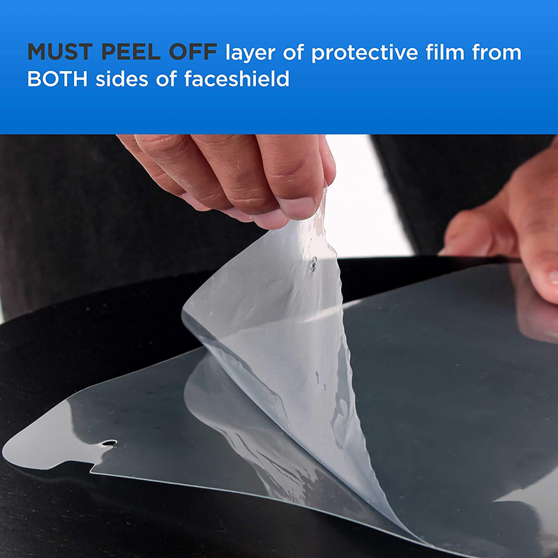 Salon World Safety Face Shields with Glasses Frames (Pack of 4) - Ultra Clear Pr