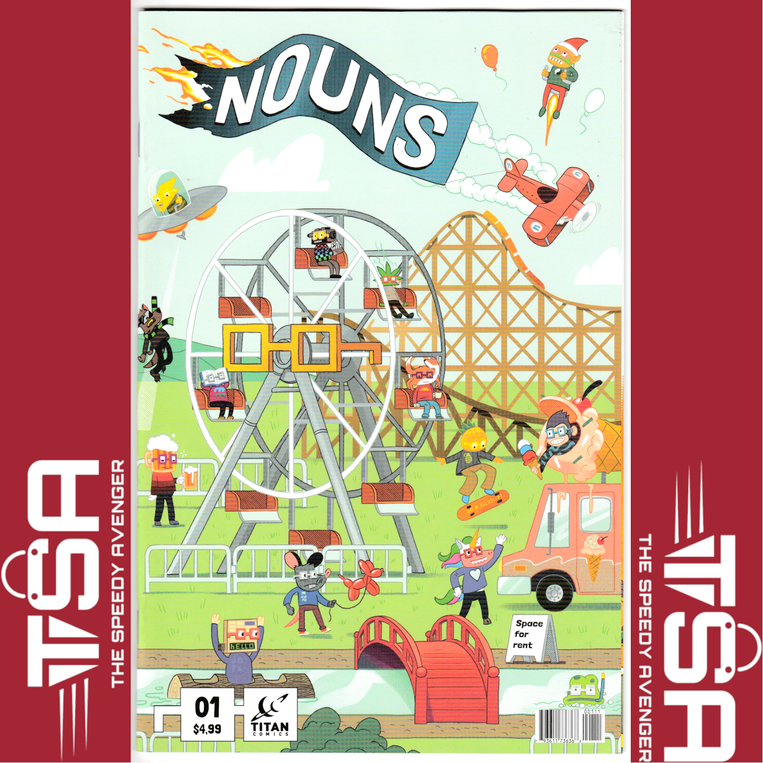 NOUNS NOUNTOWN #1 Regular Danny Shlitz Cover 2023 DAO Blockchain Comic Titan