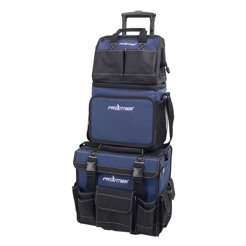 Tool Bag Combo Set Rolling Wheels Insulated Lunch Cooler Storage Jobsite 3 Piece