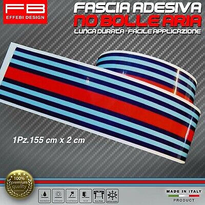 Fascia Striscia Adesiva MARTINI RACING 155x2 cm Rally Legend WRC Auto Car Moto