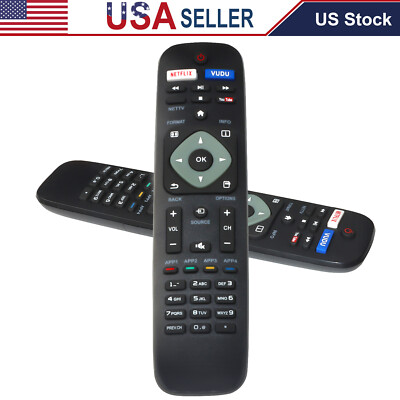TV Remote Control For ALL PHILIPS LCD LED Smart TV Netflix Vudu Youtube Universa