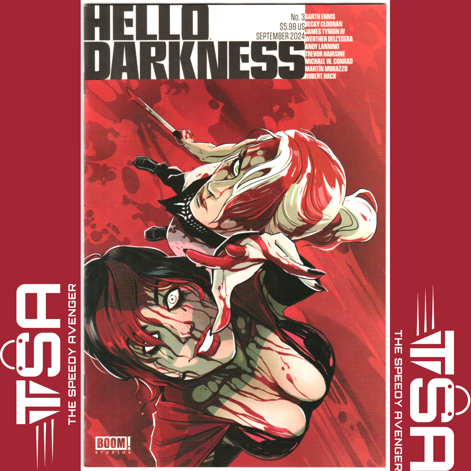 HELLO DARKNESS #3 Annie Wu Variant Bloody Cover BOOM! Studios Horror Anthology