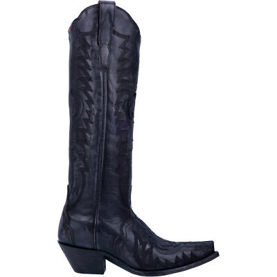 Pre-owned Dan Post Womens Hallie Snip Toe Leather Boot Dp4027 In Black