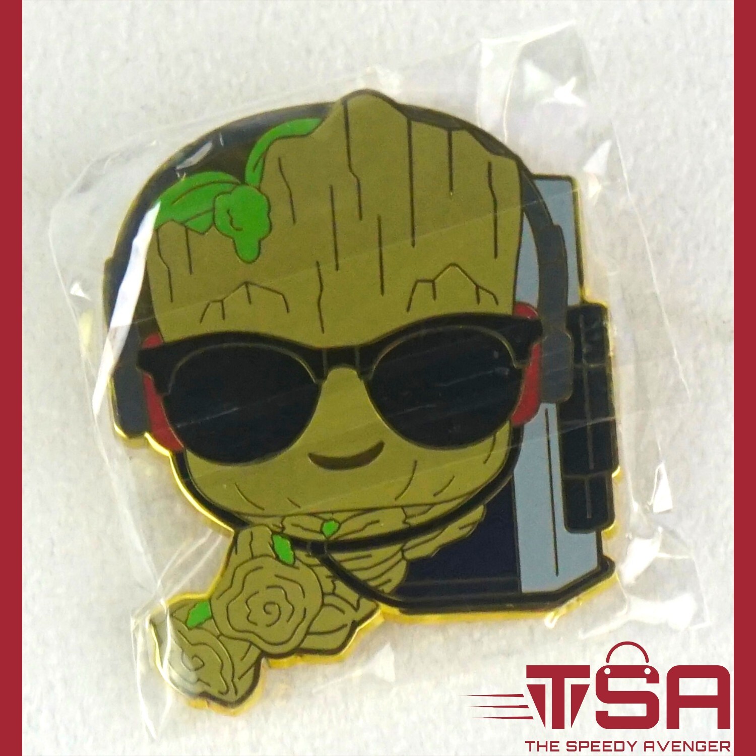 Funko Pop! Pin GROOT WITH WALKMAN Collector Corps Exclusive Disney Guardians