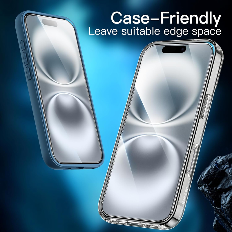Screen Protector for iPhone 16 6.1-Inch, Tempered Glass Film with Easy Installat