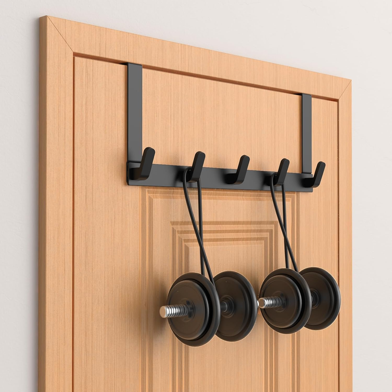 Over The Door Hooks Hanger with Extended Arms, Fits 1 3/4" Doors - Bathroom Acce