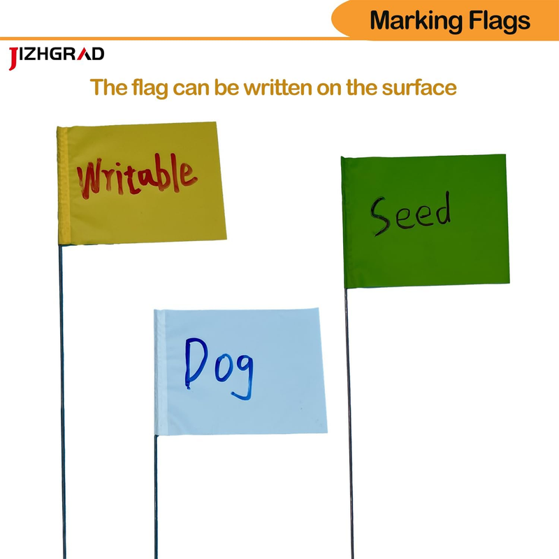 Dog Invisible Fence Training Flags for Yard, 4X5X15 Inch Utility Marking Flags f