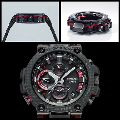 Pre-owned G-shock Casio  Mtg-b1000xbd-1ajf [mt-g Carbon Bezel With Bluetooth Solar ]new