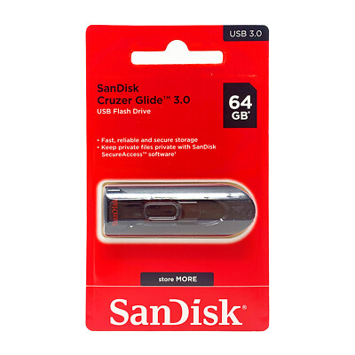 Sandisk USB Cruzer Glide 64GB 3.0 Flash Drive