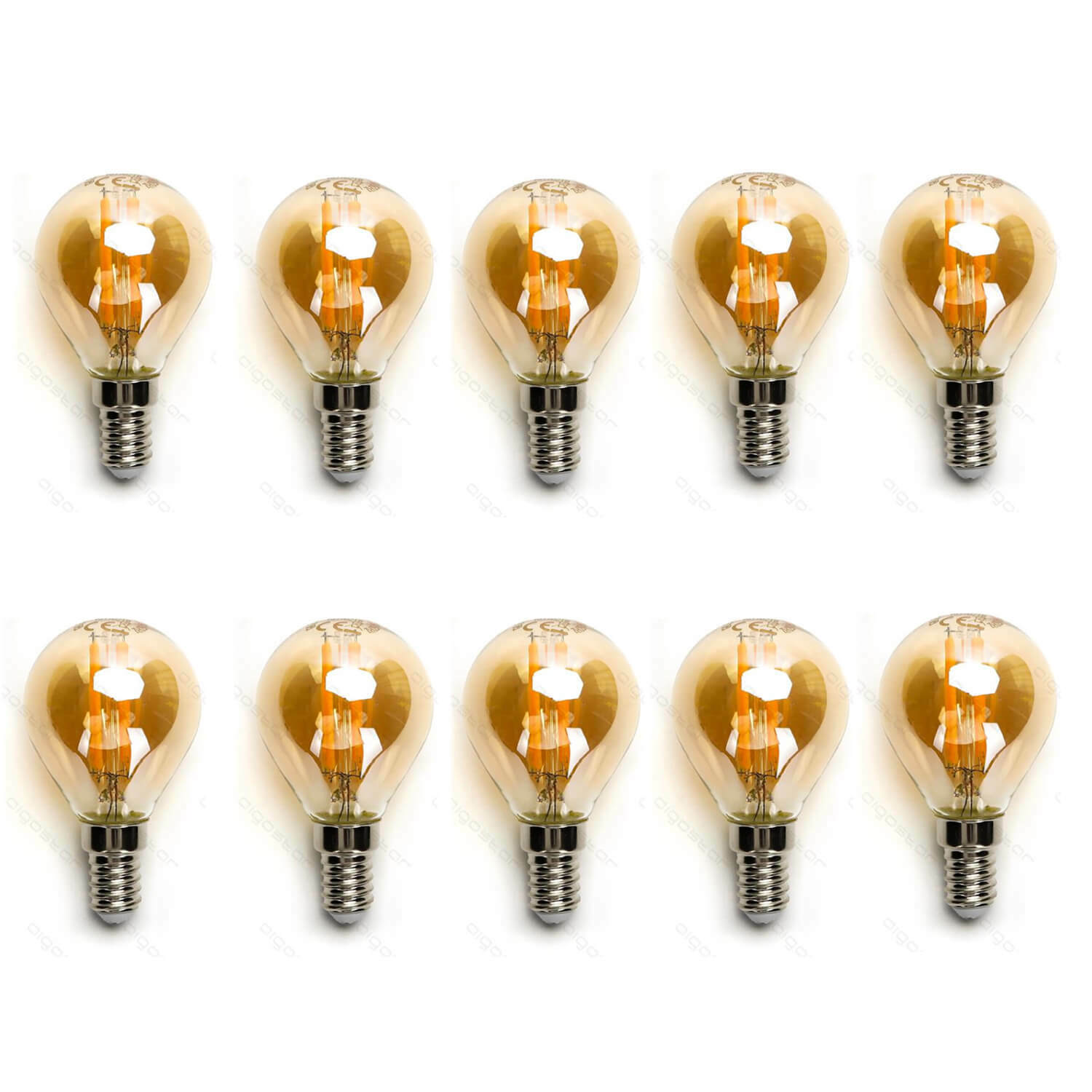 10x 4w E14 LED Flament Vintage Nostalgie Leuchtmittel Birne Glühbirne 2200K G45