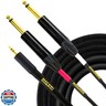 Mogami GOLD 3.5-2TS-06 Stereo Audio Adapter Cable, 3.5mm TRS to Dual 1/4