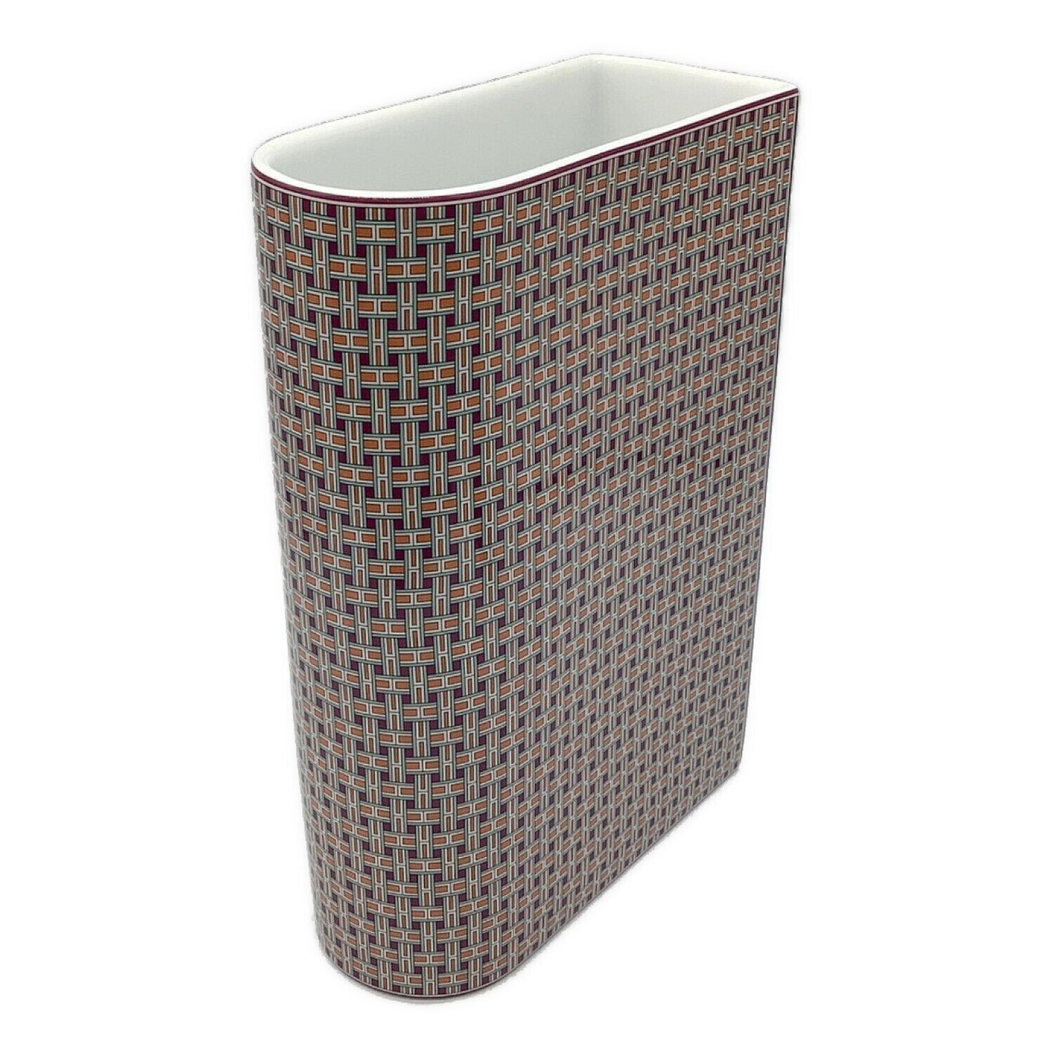 エルメス TIE-SET プレート HERMES Flower Vase TIE SET 040154P USED from Japan FedEx DHL
