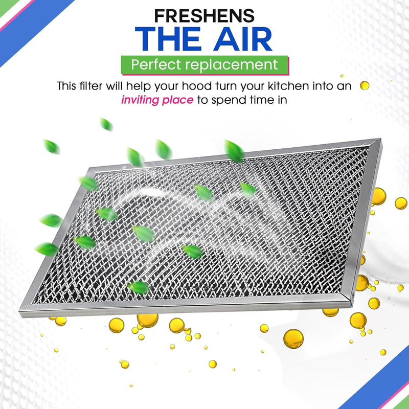 Stove Hood Vent Filter 8.50" x 11.25" LL62F Charcoal Grease Combo - Fits Ductles