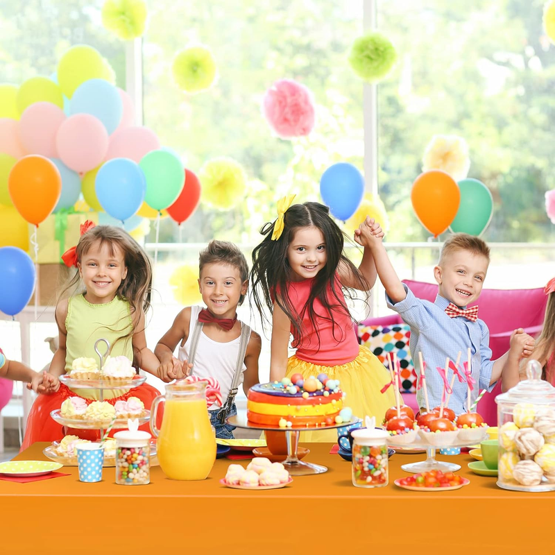 16 Pack Plastic Tablecloths Bulk 54 X 108 Inch Disposable Rectangle Table Covers