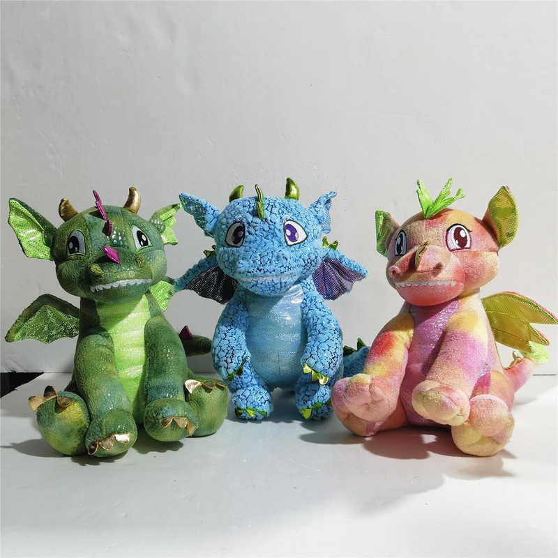 Liliful 3 Pcs Dragon Plush Stuffed Animal 10 Inch Soft Cuddl