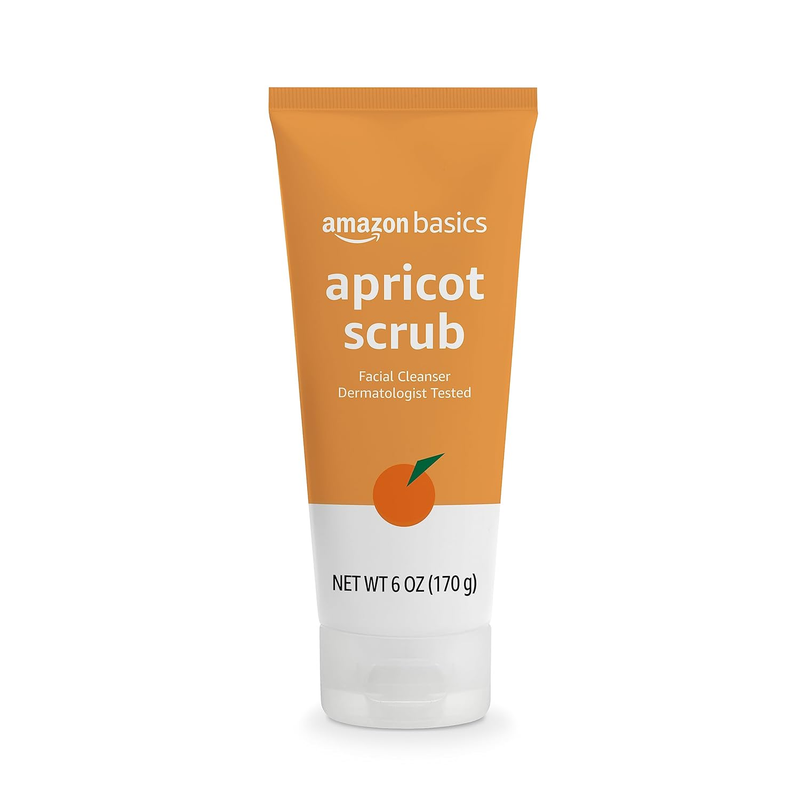 Apricot Scrub Facial Cleanser, 6 Ounce (Previously Solimo)
