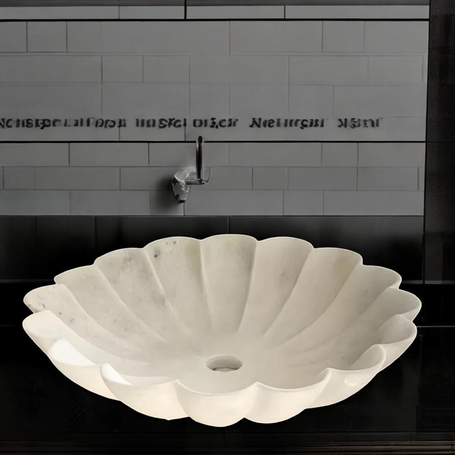 marble♡ Unique stoneware tile by Toini Muona N8305 - Freeforms