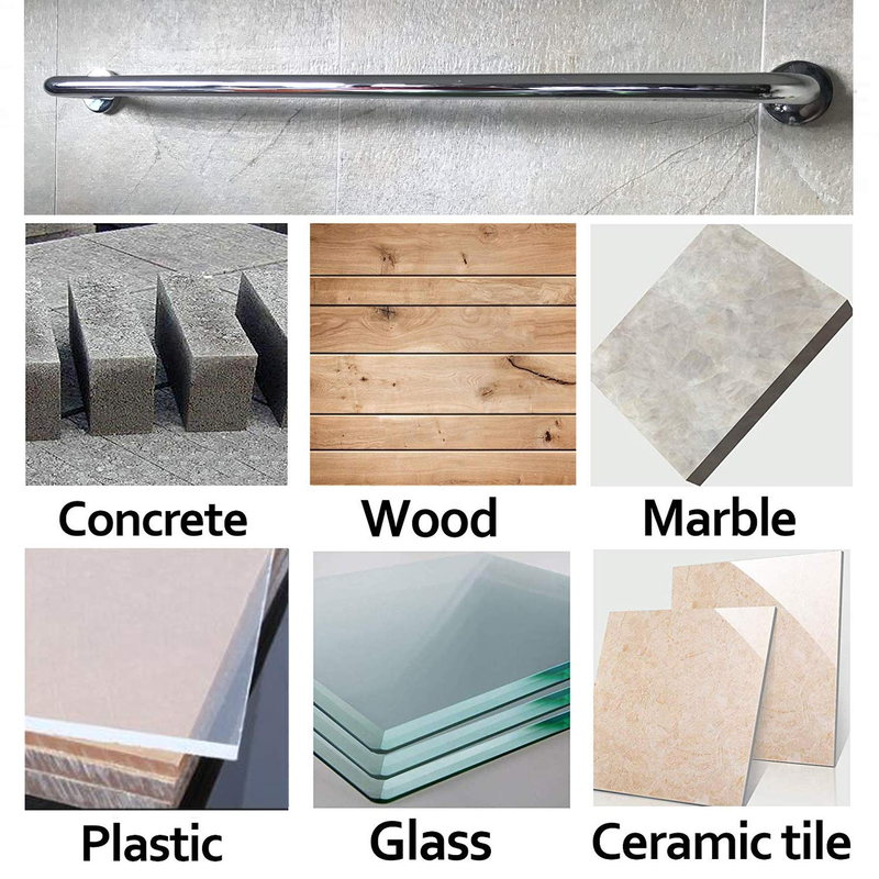 10Pcs Multi-Material Drill Bits Set, Cemented Carbide Masonry Drill Bits for Gla