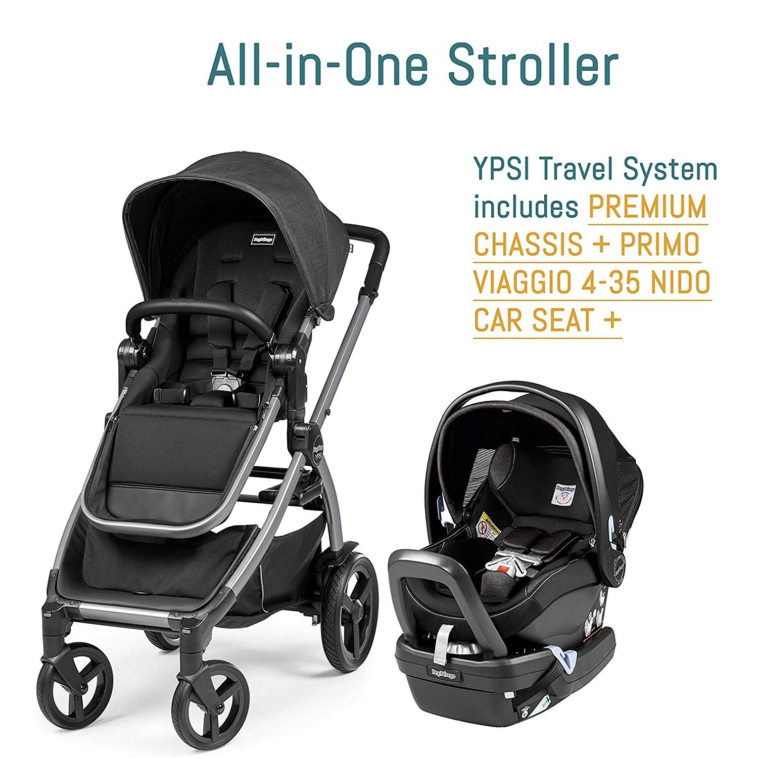 NEW Peg Perego YPSI Travel System Stroller Primo Viaggio 4-35 Carseat