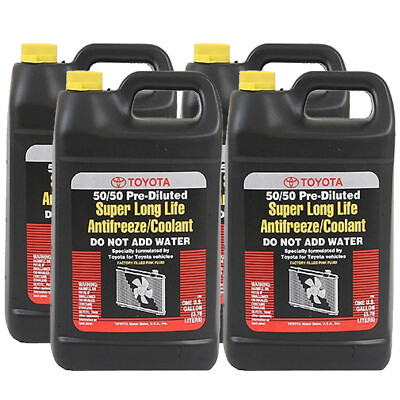 4 Gallons Pack for TOYOTA Engine Coolant Antifreeze Fluid Pink 50/50 Premixed